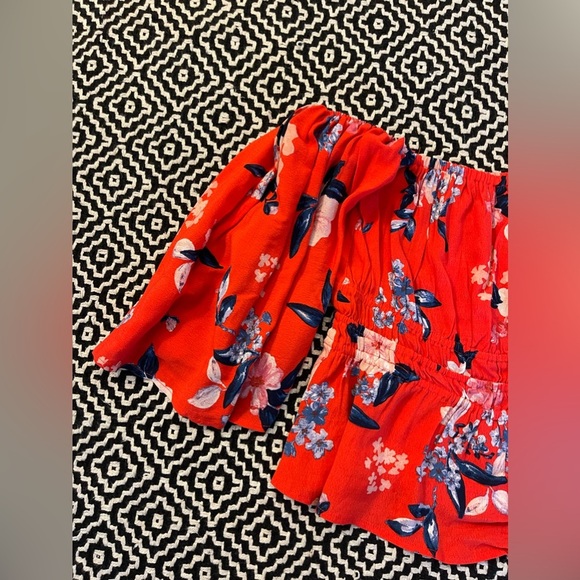 Cupcakes and Cashmere Red Smocked Off The Shoulder Top - Picture 7 of 7